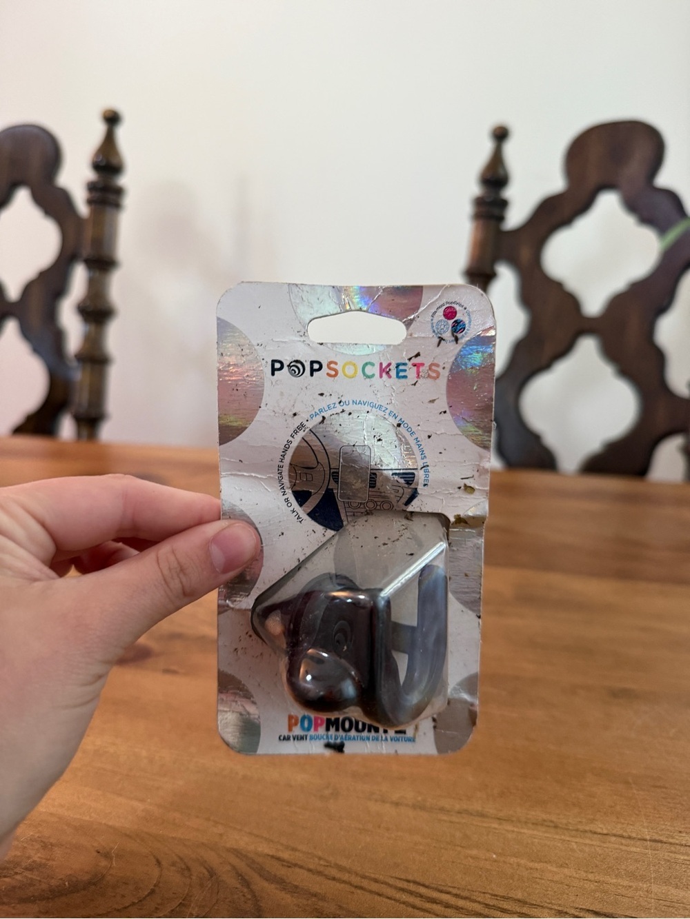 PopSocket White and Blue PopMount Vent Phone Holder